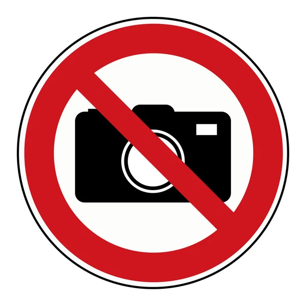 Caméra de signe rouge non autorisé — Image vectorielle
