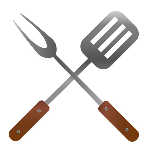 Bbq equipment for grilling symbol icon — Stock Vector