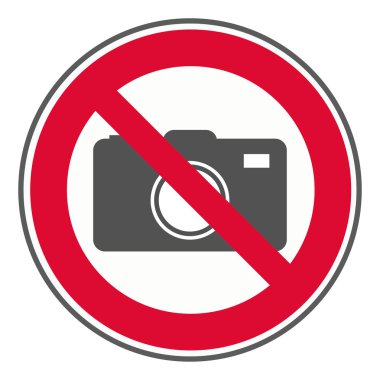 Kırmızı kamera ve resim yok işareti izin