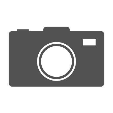 gri bir kamera simgesi silüeti