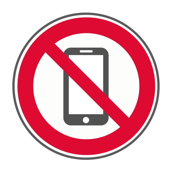 Kırmızı smartphone ya da telefonları oturum izin verilmiyor — Stok Vektör