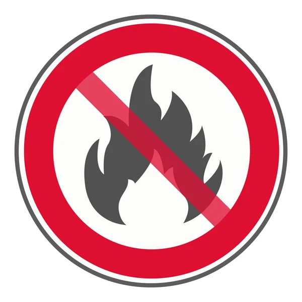 Червоний знак вогонь не дозволено — стоковий вектор