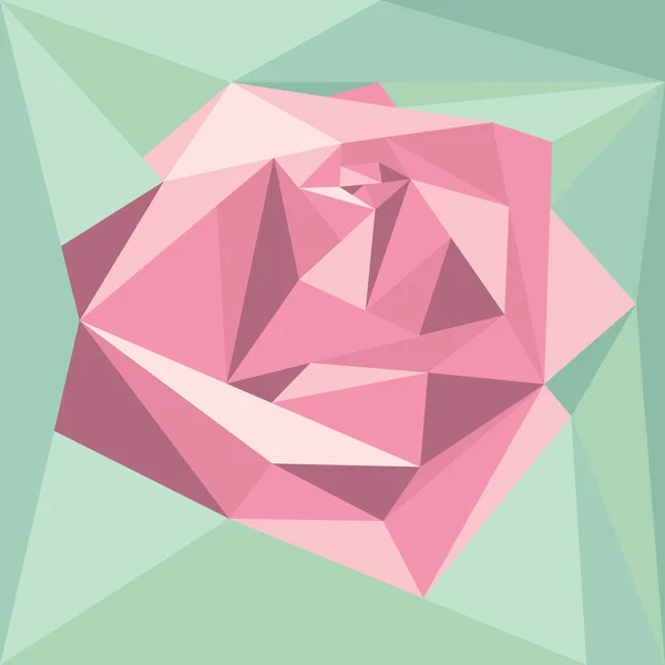 Volumen abstracto geométrico rosa. Poligonal — Archivo Imágenes Vectoriales
