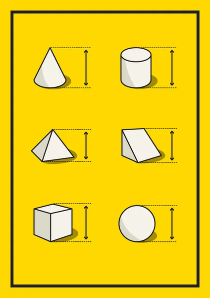 Geometrische volume cijfers — Stockvector