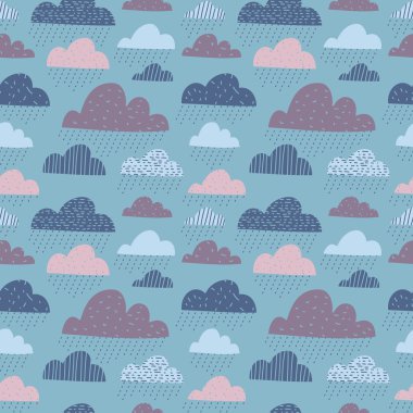 Şirin komik bulutlar seamless modeli