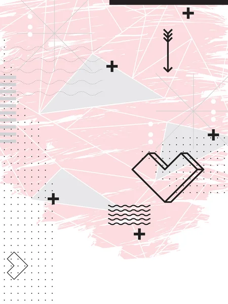 抽象的な幾何学的な背景。愛のテーマ — ストックベクタ