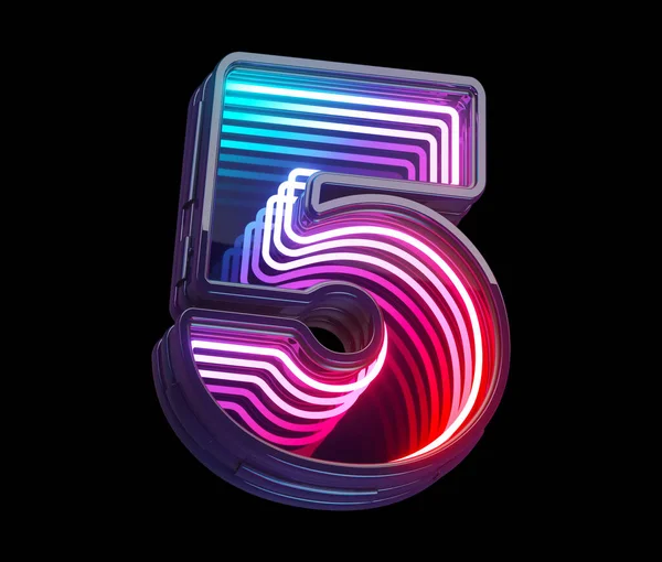 Infinity Light Neon Font Number — Stock Photo, Image