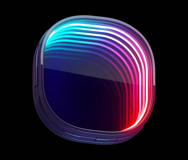 Sonsuz ışık neon yazı tipi. O harfi.