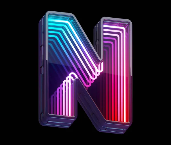 Oneindigheid Licht Neon Lettertype Brief — Stockfoto