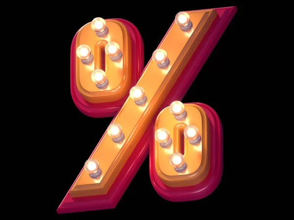 Ljus Lampa Glödande Typsnitt Belyst Röd Och Gul Plast Symbol — Stockfoto
