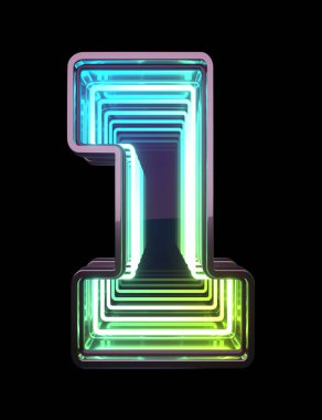 Sonsuz Neon yazı tipi. Miniminnacık. 1 numara..