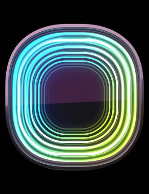 Sonsuz Neon yazı tipi. Miniminnacık. O harfi.