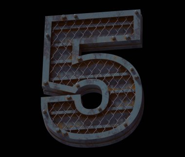 Ağır metal yazı tipi. 5 numara..