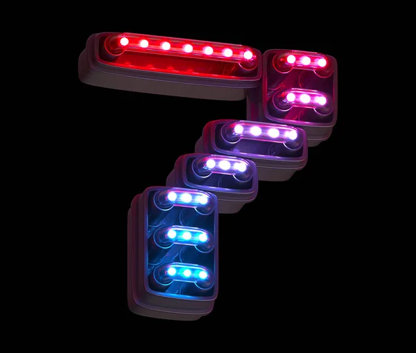 Ультрафиолетовый Светлый Цифровой Шрифт Номер — стоковое фото