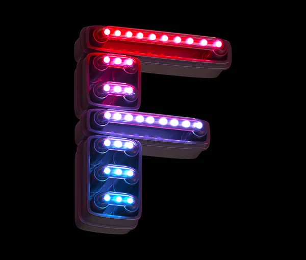 Ультрафиолетовый Светлый Цифровой Шрифт Буква — стоковое фото