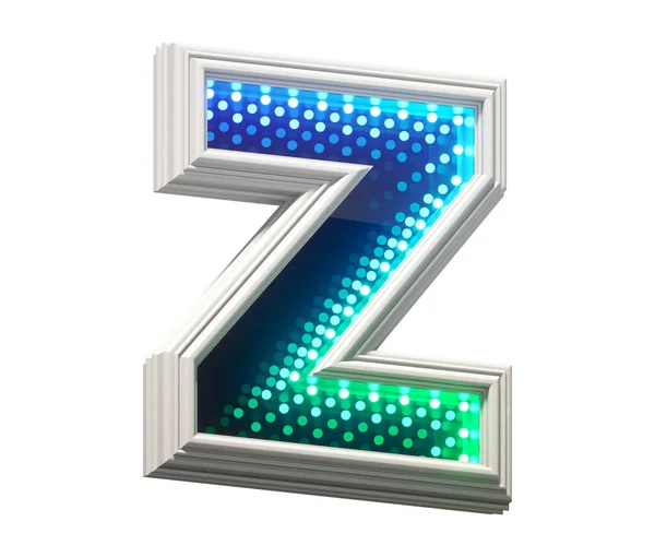 White Frame Infinity Lighting Font Letter — Stock Photo, Image