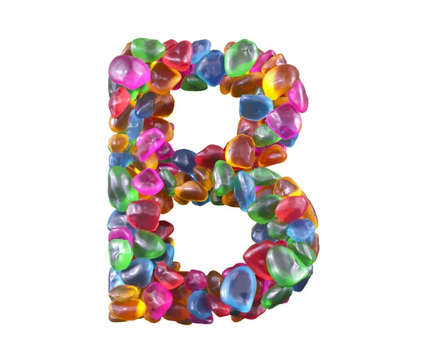 Colorful Gems Font Letter — Stock Photo, Image