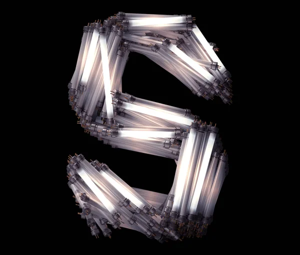 Fluorescent Lamp Font Letter Stock Photo by ©vrender 466767080