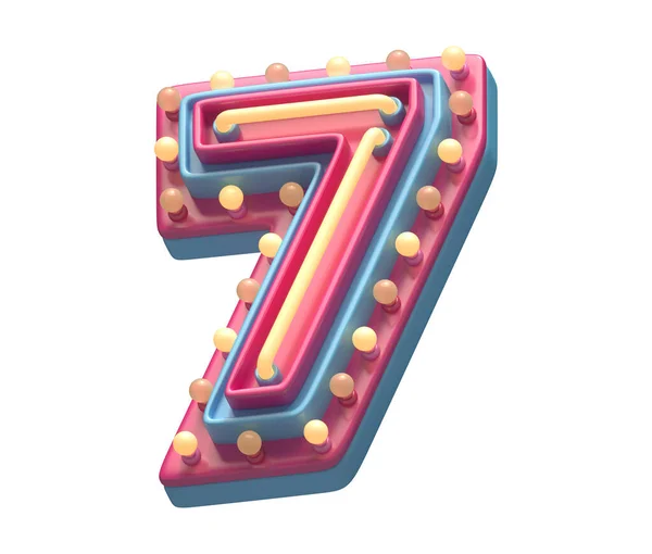 Number Sign Neon Light — Stock Photo, Image