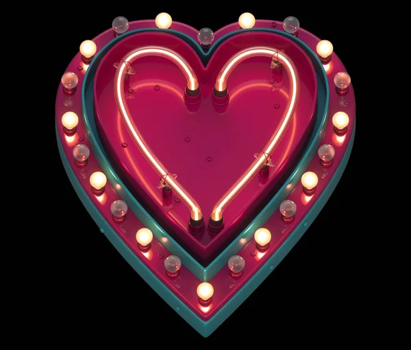 Heart Sign Neon Light — Stock Photo, Image