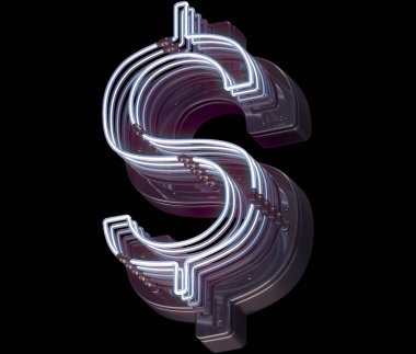 Dolar işareti neon ışığı