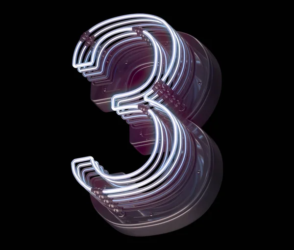 Number Sign Neon Light — Stock Photo, Image