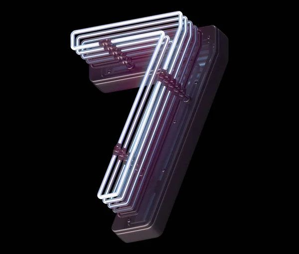 Number Sign Neon Light — Stock Photo, Image