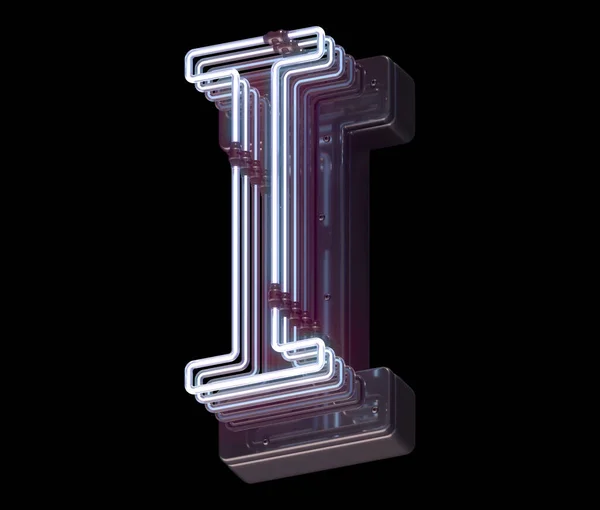Letter Neon Light Font — Stockfoto