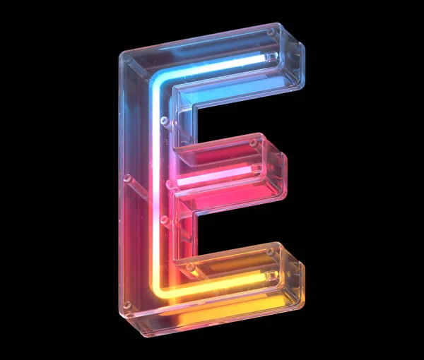 Letter Neon Licht Lettertype — Stockfoto