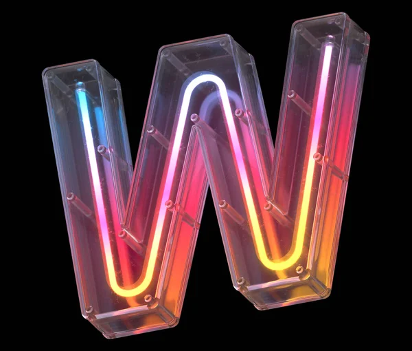 Letter Neon Licht Lettertype — Stockfoto