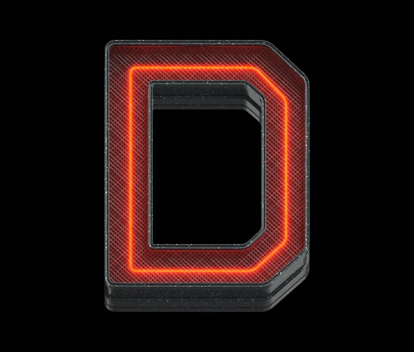 Letter Lettertype Neon Licht — Stockfoto