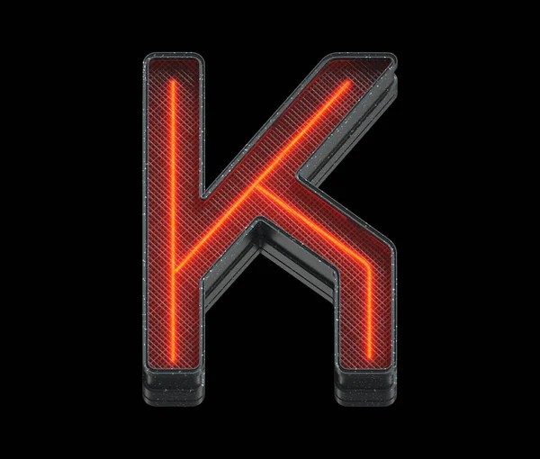 Letter Neon Licht Lettertype — Stockfoto