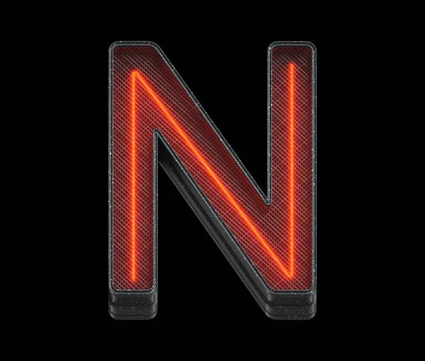 Letter Neon Licht Lettertype — Stockfoto