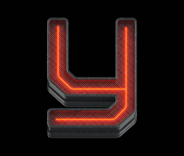 Letter Neon Licht Lettertype — Stockfoto