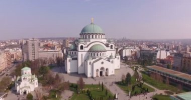 Belgrad'daki Saint Sava Katedrali, Sırbistan, En büyük Ortodoks Hıristiyan kilisesinin anteni