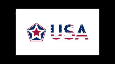 ABD 'nin 4 Temmuz Bağımsızlık Günü ABD bayrak yıldızları ve çizgili tasarımı 4K animasyon ile vatansever.