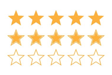 Derecelendirme ve Ödüllendirme Görüntü İçin Beş Altın Yıldız Belirlendi: Katı, Taslak ve Boş Tasarımlar.