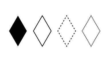 İlerici Elmas Şekilleri Düz, Tasarım ve Damgalama İçin Siyah Noktalı Elmaslar