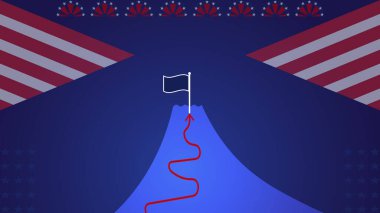 Sarmal Yollu Amerikan Bayrağı Başarı, Hedef Ayarlama ve Vatanseverliği simgeliyor