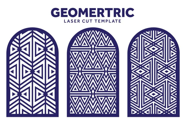Geometrik lazer kesim şablonu dekorasyon için kullanılabilir
