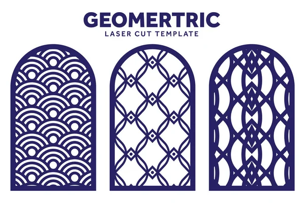 Geometrik lazer kesim şablonu dekorasyon için kullanılabilir