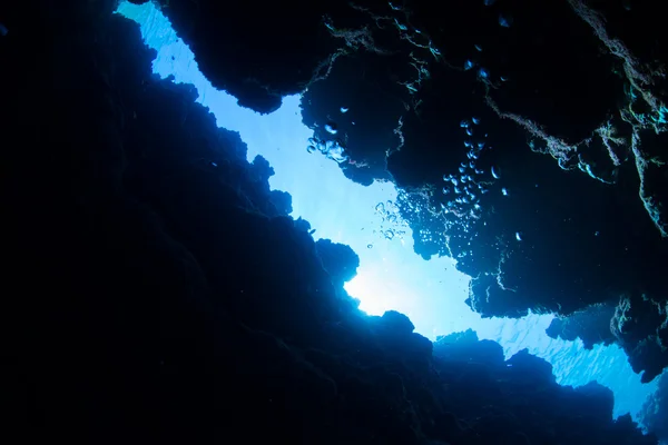 Underwater channel diving — Stock Photo, Image