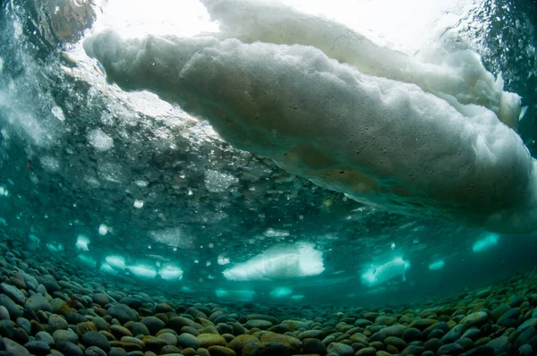 Drift Ice Rausu Hokkaido Japão — Fotografia de Stock