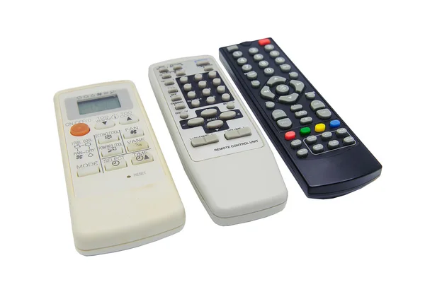 Uzaktan kumanda üzerinde beyaz bir arka plan izole topluluğu.