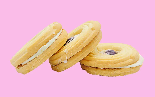 Tanımlama bilgileri ve vanilya krem renkli bir arka plan üzerinde izole.