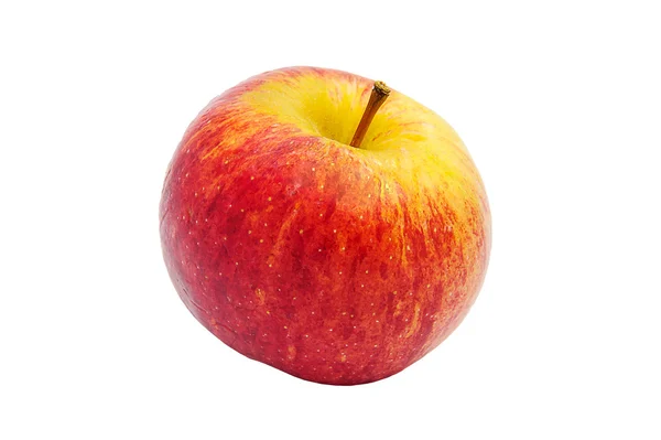 흰 배경에 고립되어 있는 빨간 사과. 스톡 이미지