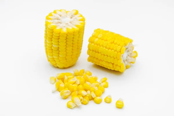 그림자와 함께 Sweetcorn, 옥수수 씨앗 — 스톡 사진