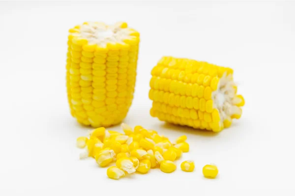 Nasiona kukurydzy cukrowej i kukurydzy z cieniem — Zdjęcie stockowe