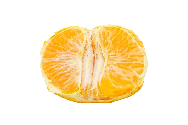 オレンジ、白い背景で隔離のスライス. — ストック写真