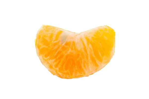 Beyaz bir arka plan üzerinde izole Portakal dilim.